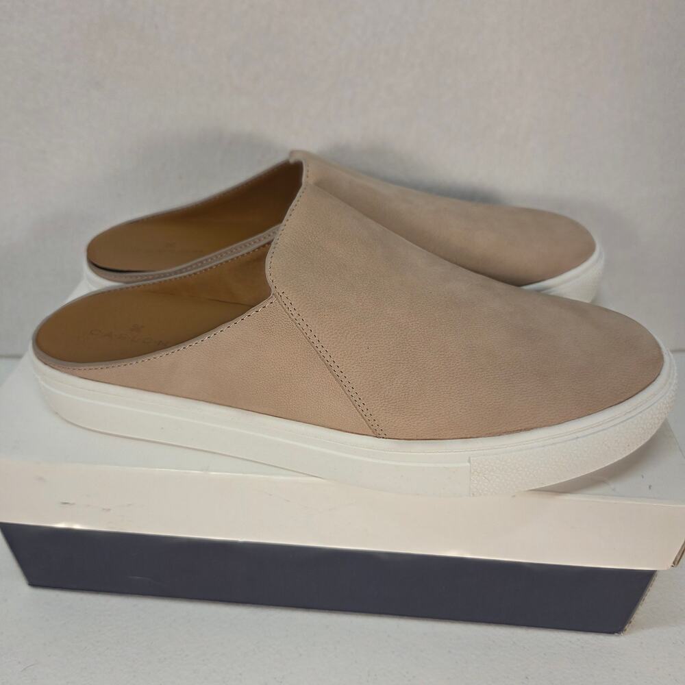 NWB Caslon Nellie Suede Slip-On Leather Sneaker Mule Beige Taupe Womens 9M - Picture 3 of 11